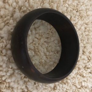 Vintage wood bangle bracelet